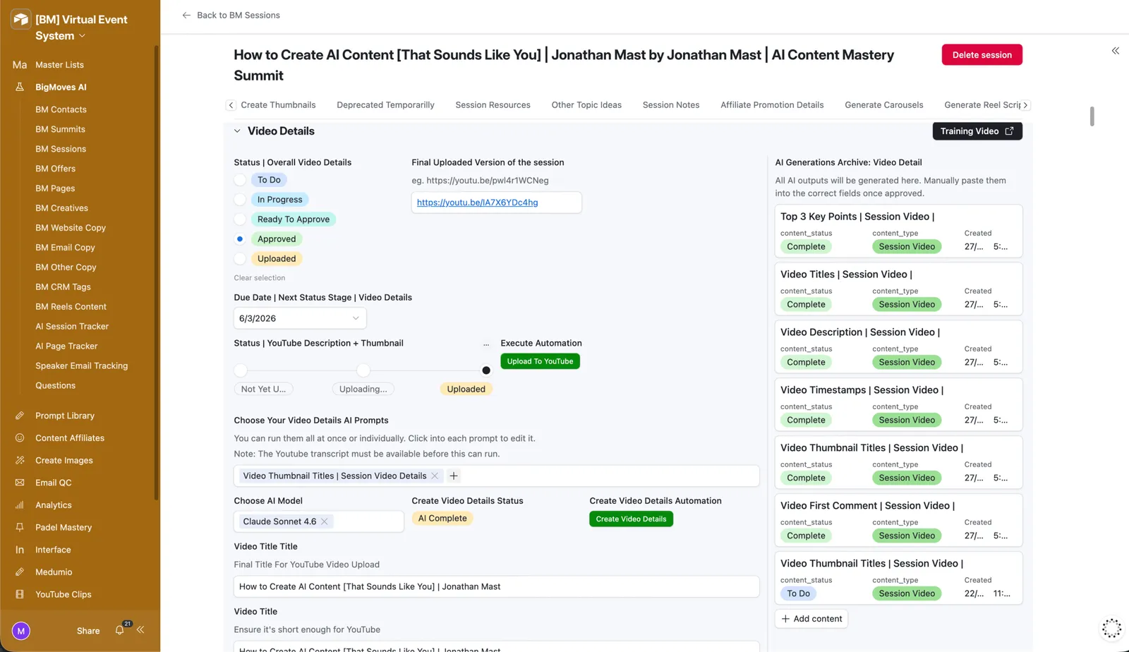 Screenshot 5 of AI Virtual Summit Production System