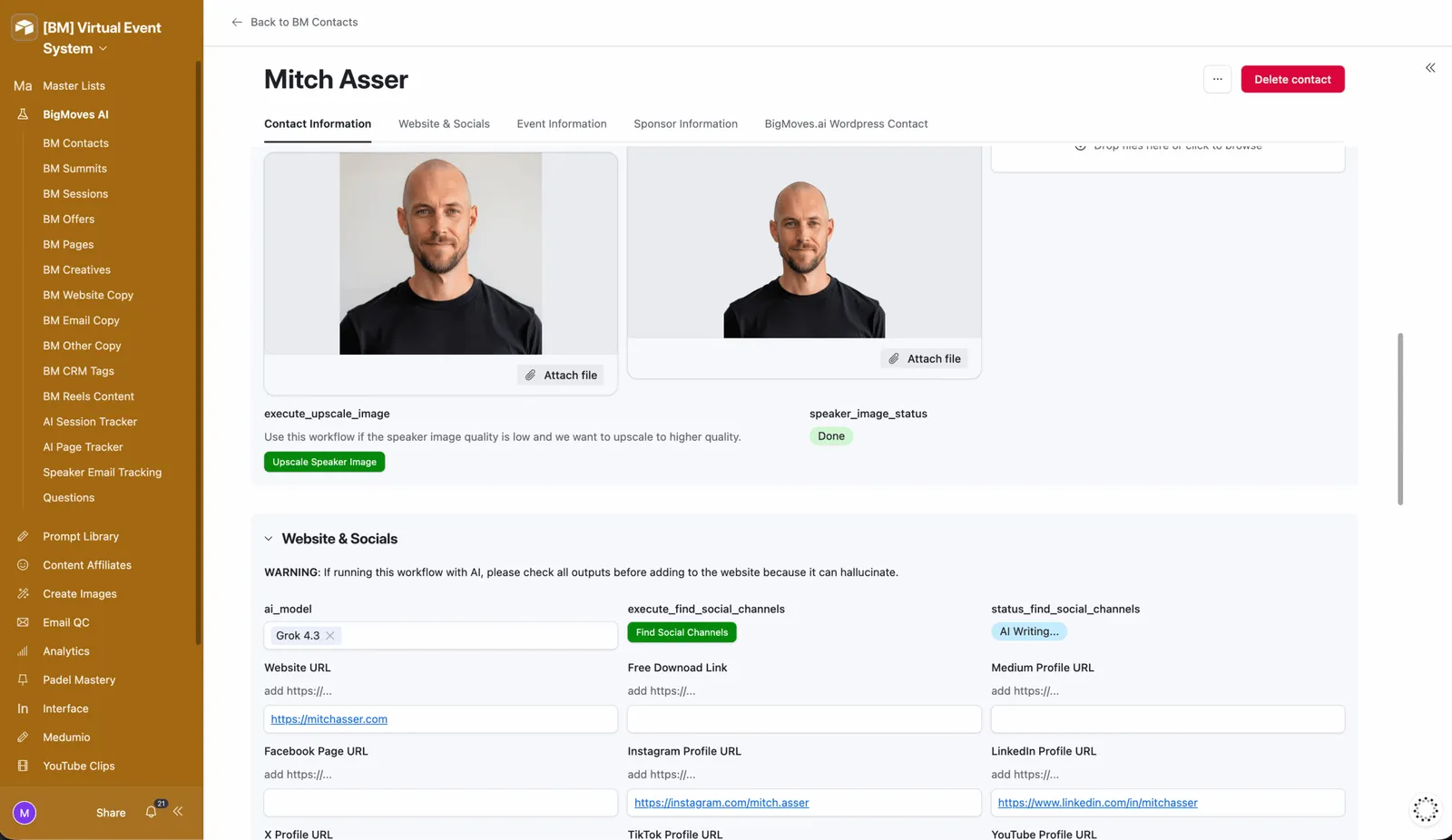 Screenshot 4 of AI Virtual Summit Production System